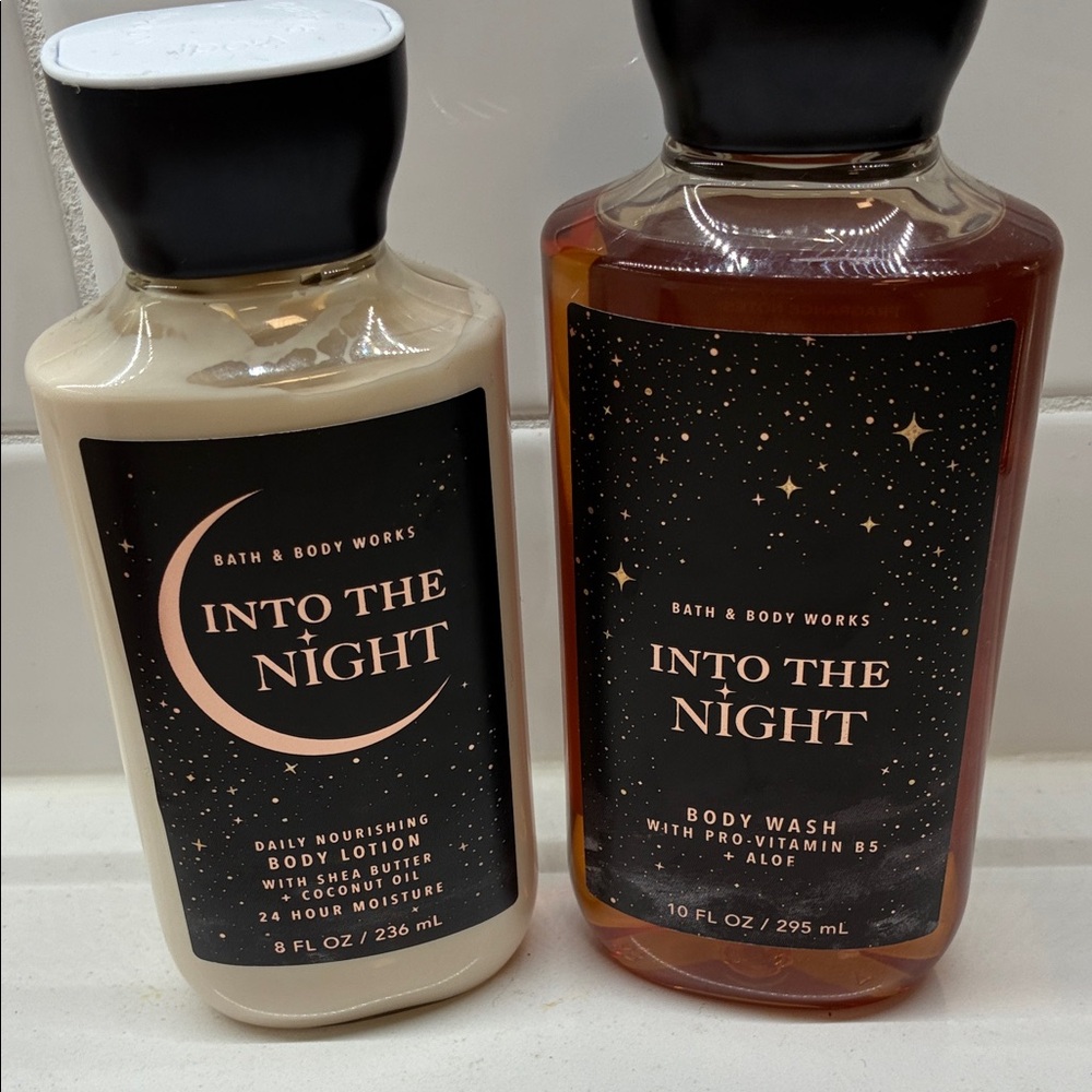 NWT! BBW Into the Night Body Wash and Lotion Set